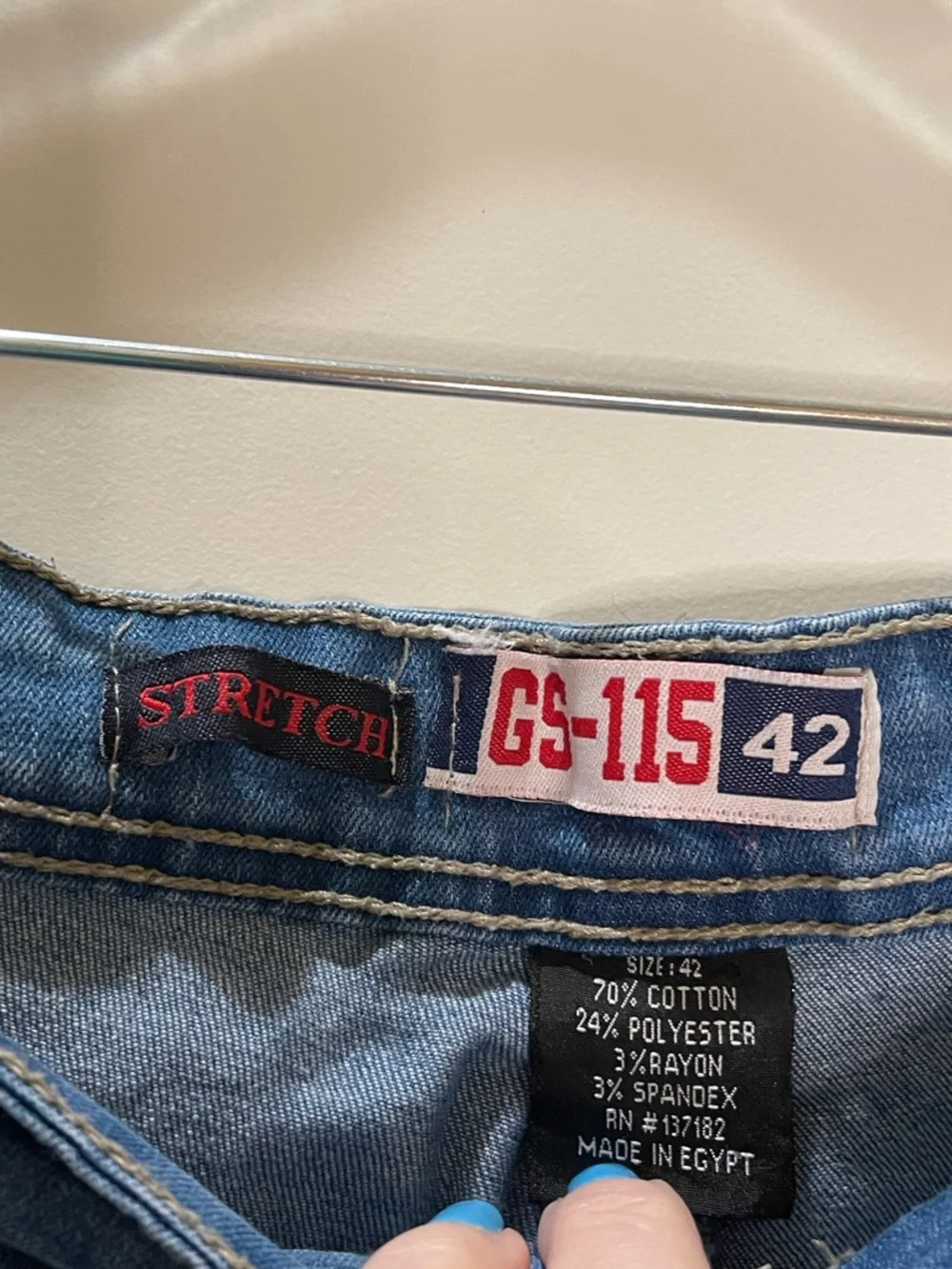 GS-115 Men’s Y2K Wide Leg Jean Shorts With Stretch Skate Streetwear Size 42